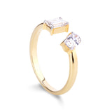 Oval and Emerald Diamond Ring
