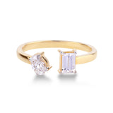 Oval and Emerald Diamond Ring