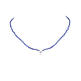 25 Pointer Heart Blue Tanzanite Necklace / Bracelet
