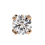 Round Solitair With Classic Prong Studs