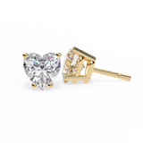 2.40 TCW Heart Diamond Studs