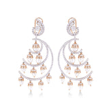 Pearl Sparkle Diamond Drops Earrings