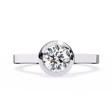 Bezel Setting 0.64 ct Round Diamond Ring