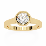 Bezel Setting 0.64 ct Round Diamond Ring