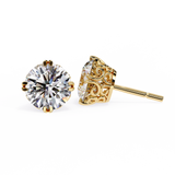 Vintage Style Round Diamond Stud