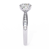 1.8 ct Cushion with Side Diamond Ring