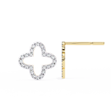 Diamond Clover Studs