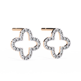 Diamond Clover Studs