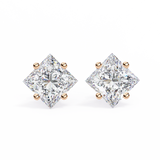 2.40 TCW Princess Diamond Studs