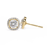 Cushion Halo Studs