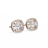 Cushion Halo Studs