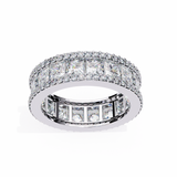 3.54 TCW Princess & Round Diamond Band
