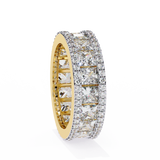 3.54 TCW Princess & Round Diamond Band