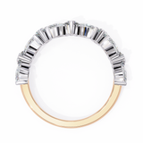 Marquise Round Half Eternity Band