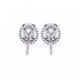 Oval Halo Studs