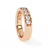 1.01 TCW Round Diamond Channel Setting Band