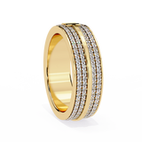 Luxe Geometric T Pave Band