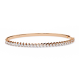 Half Set Diamond Tennis Bangle
