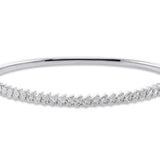 Half Set Diamond Tennis Bangle