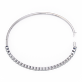Half Set Diamond Tennis Bangle
