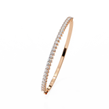 Half Set Diamond Tennis Bangle