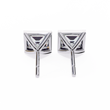 Princess Bezel Set Studs