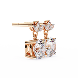 Round, Marquise Dangles Earrings
