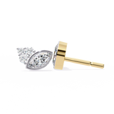 Marquise Bezel and Round Diamond Earring