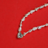 1.00 Ct Heart Bezel White Necklace / Bracelet