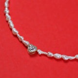 1.00 Ct Heart Bezel White Necklace / Bracelet