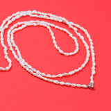 50 Pointers White Double Layered Necklace