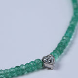 50 pointers Heart Green Necklace / Bracelet