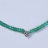 50 pointers Heart Green Necklace / Bracelet