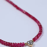 1 Ct Heart Bezel Set Necklace / Bracelet