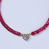 1 Ct Heart Bezel Set Necklace / Bracelet