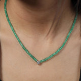 50 pointers Heart Green Necklace / Bracelet