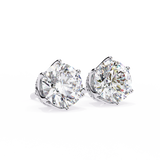6 Prong Setting Round Diamond Studs