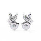 Round and Marquise Cluster Studs
