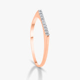Tapered Diamond Line Band