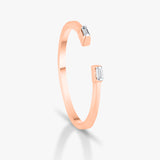 Modern Baguette Open Ring