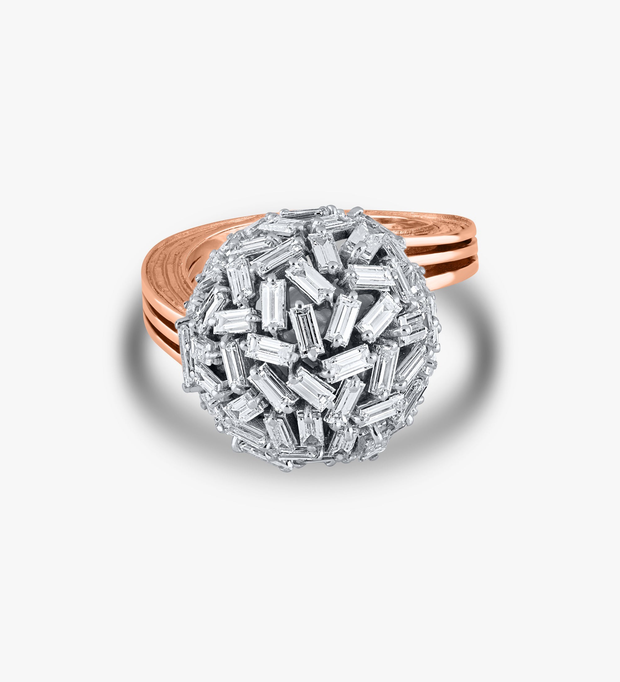 Baguette Spherical Ring