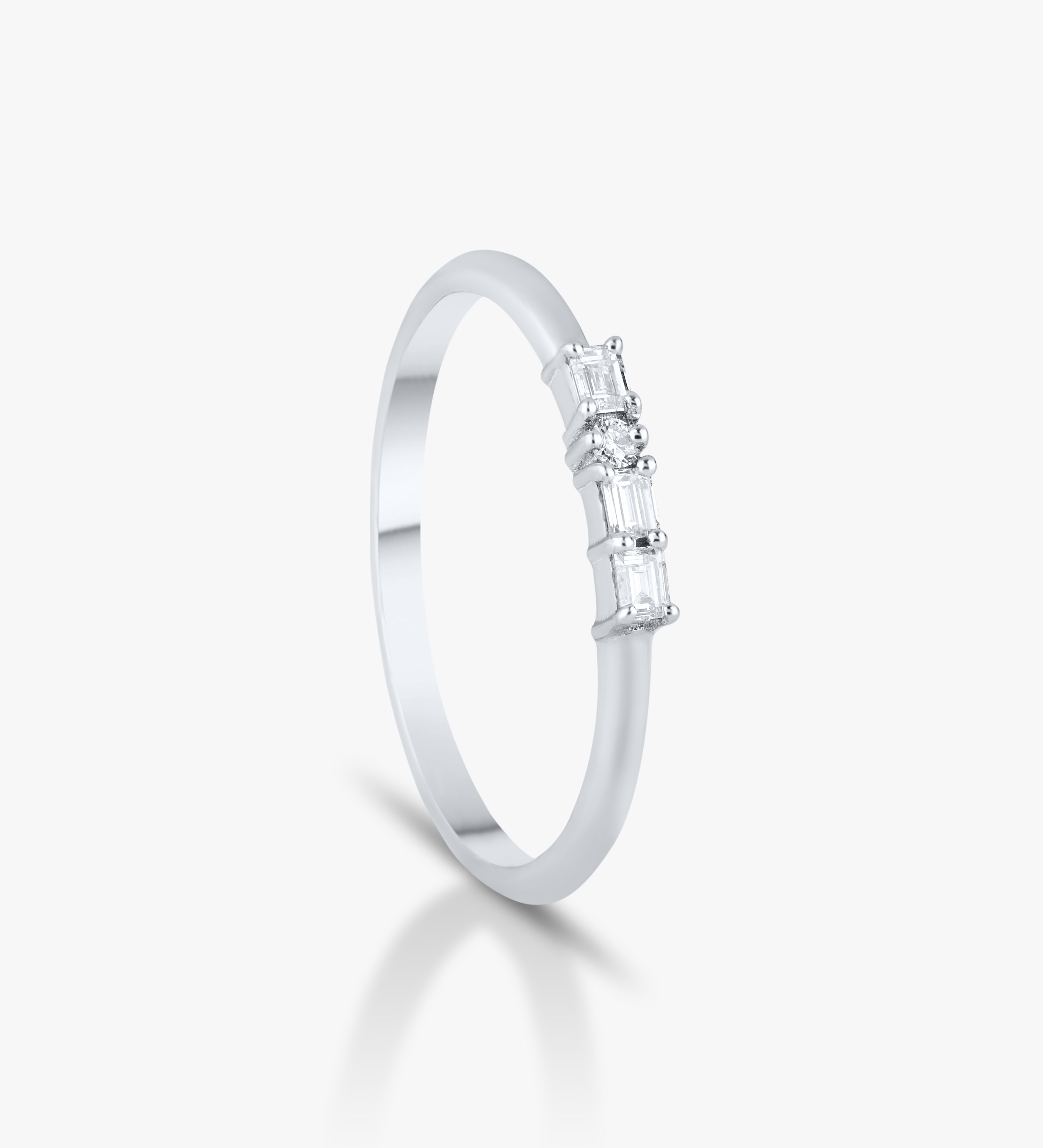 Triple Baguette Spark Ring
