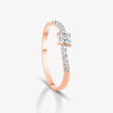  Floral Cluster Gold Ring