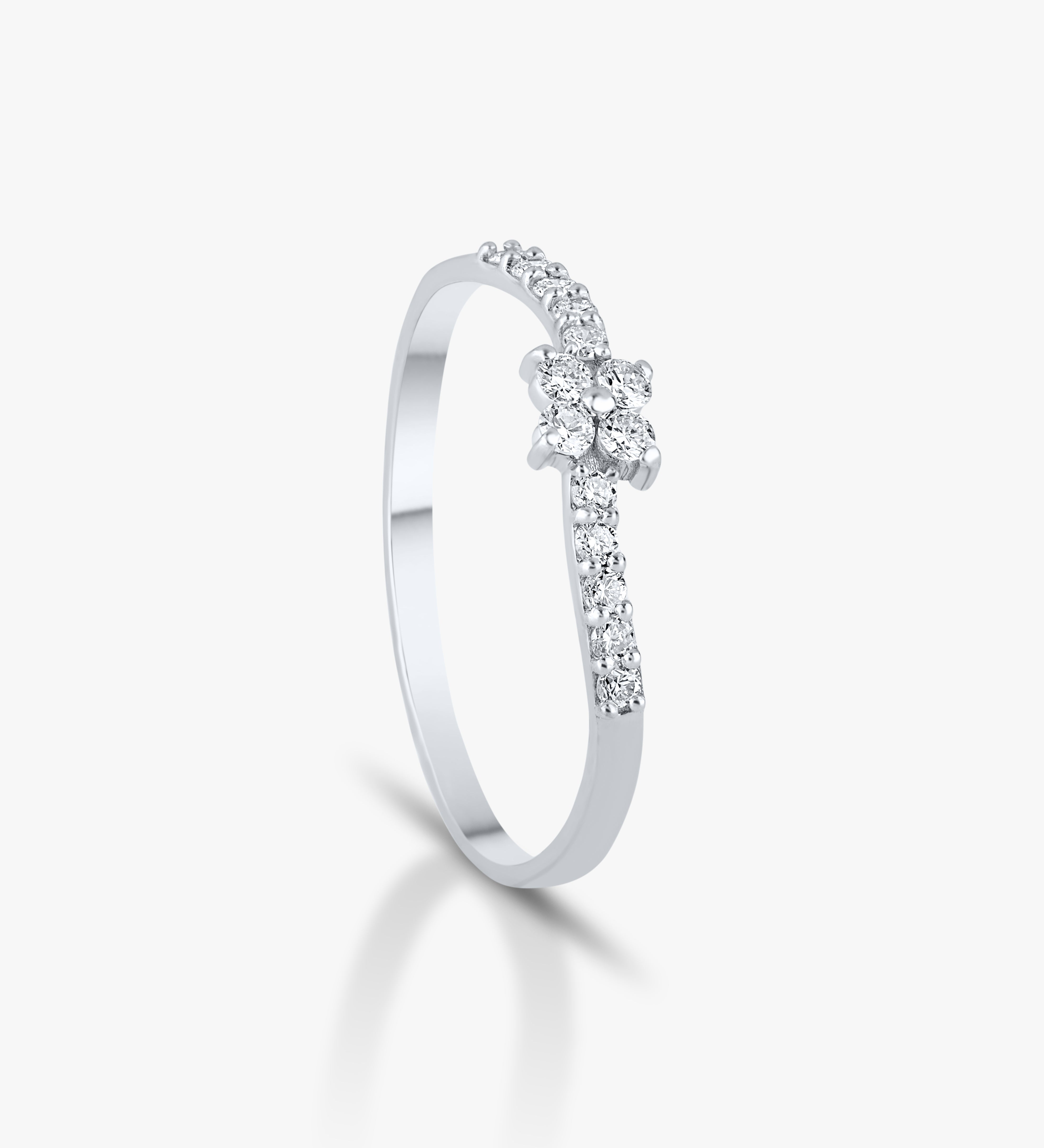  Floral Cluster Gold Ring