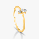 Trio Charm Geometric Ring