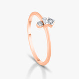 Trio Charm Geometric Ring