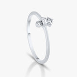 Trio Charm Geometric Ring