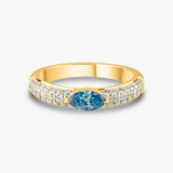 Blue Marquise Love Band