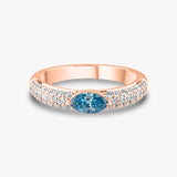 Blue Marquise Love Band