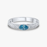 Blue Marquise Love Band